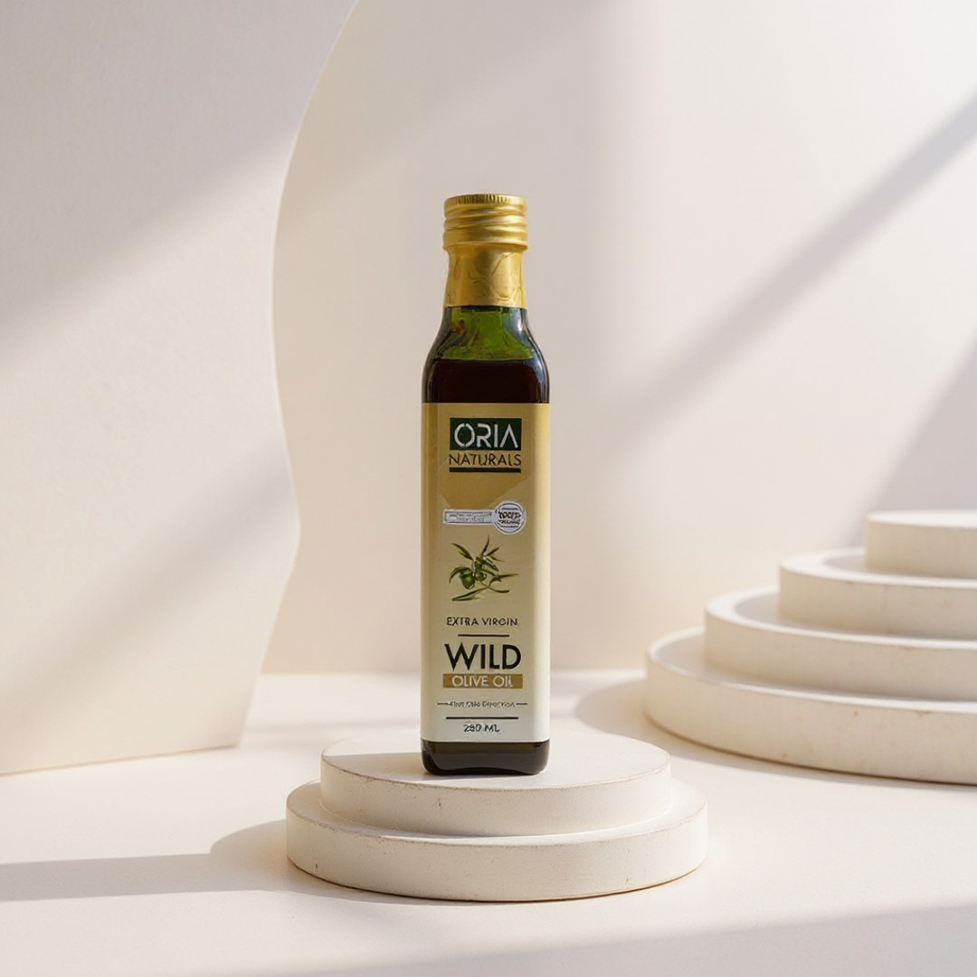 Wild olive oil bottle from Waziristan

